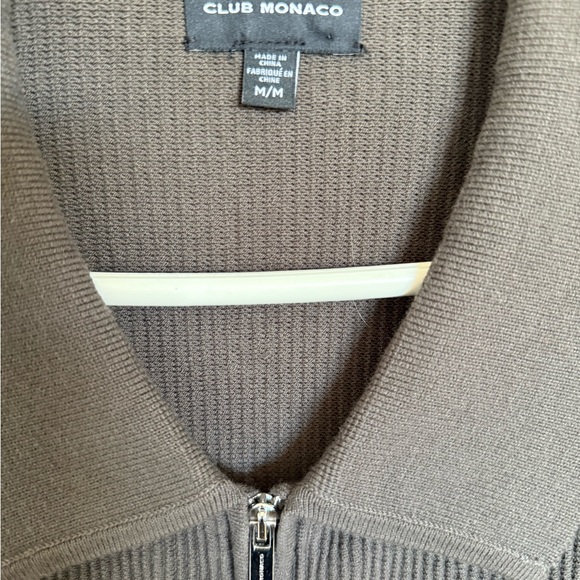 Club Monaco men’s chocolate brown cardigan size M brand new - Picture 3 of 3
